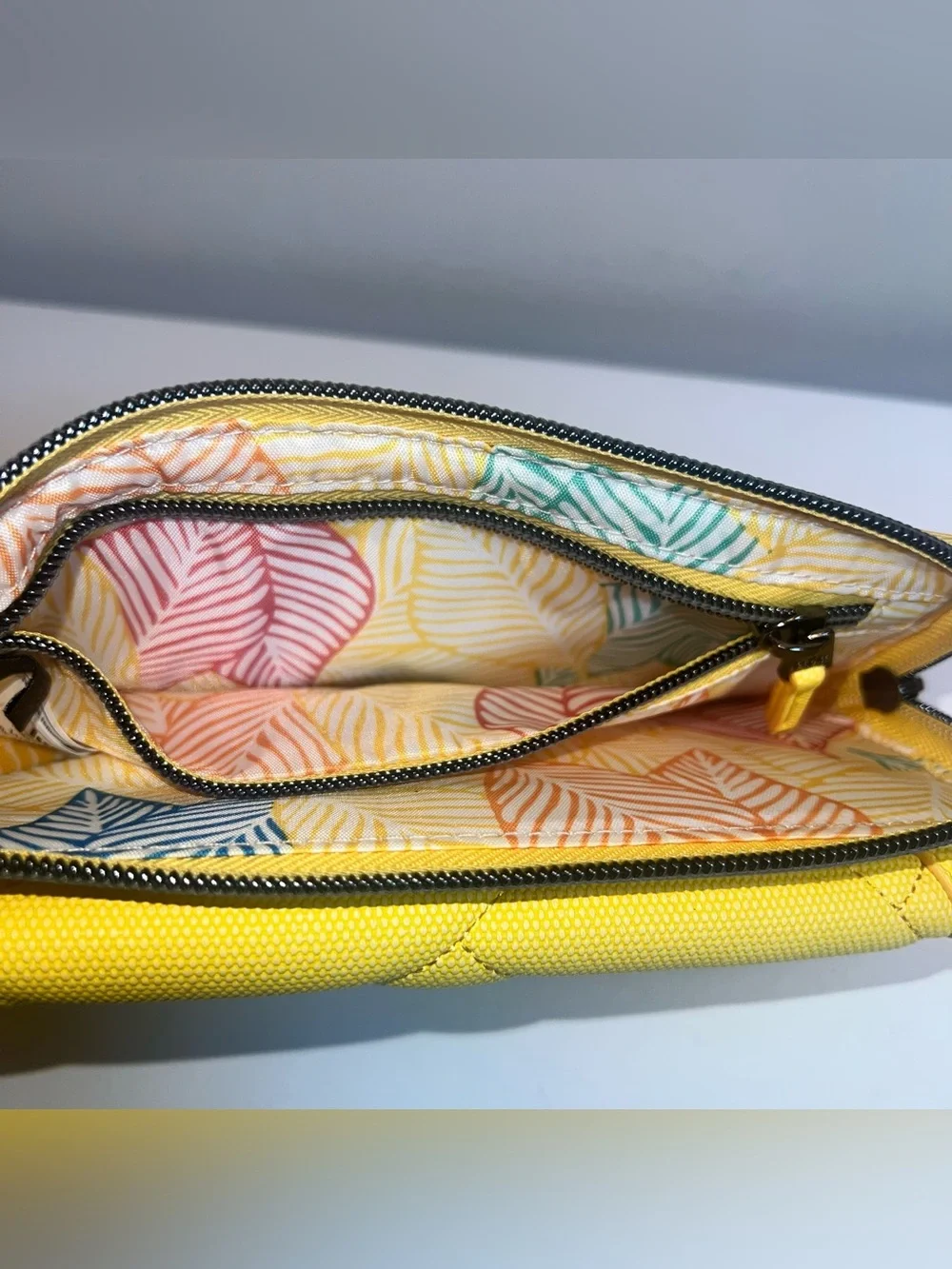 lug Quilted Zip Wallet in Sunny Yellow